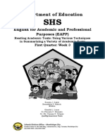 Department of Education: English For Academic and Professional Purposes (EAPP)