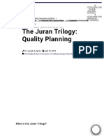 The Juran Trilogy - Quality Planning - Juran