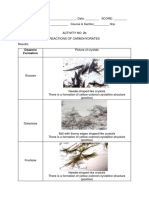 Activity 2B - Reactions To Carbohydrates