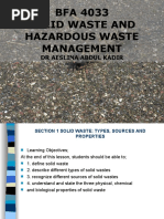 BFA 4033 Solid Waste and Hazardous Waste Management: DR Aeslina Abdul Kadir