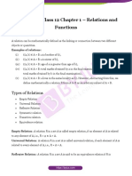 CBSE Notes Class 12 Chapter 1 - Relations and Functions