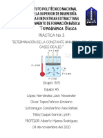 Reporte - Practica 3 - Determinacion - de - La - Constante - Universal - de - Los - Gases - Ideales - Equipo - 5 - Termodinamica - Basica