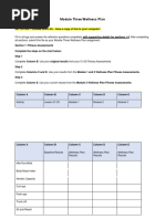 Module Three Wellness Plan