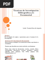 Técnicas de Investigación Documental