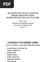 Quantitative Evaluation of Pranic Healing Using Radiation of Cell in Culture