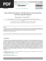 Fuzzy Differential Equations With Riemann-Liouville Generalized Fractional Integrable Impulses