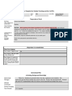 Lesson Plan Template For Student Teaching and The Caltpa: Preparation To Teach