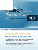 Unit 3: Lesson 2 Interactions of Light