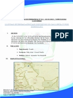 Reporte Preliminar de Emergencia #011