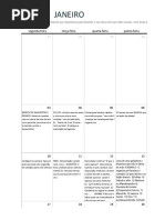 Calendário para Grupos de Emagrecimento