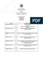 Budget of Works English 8 S.Y 2021-2022 First Quarter: Schools Division of Bulacan