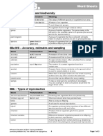 8ba - Classification and Biodiversity: Word Sheets