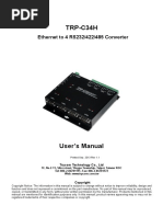 TRP-C34H: Ethernet To 4 RS232/422/485 Converter