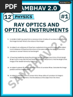 Ray Optics Sambhav DPP #1 Class 12