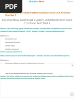 ServiceNow Certified System Administrator CSA Practice Test Set 7