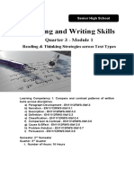 Reading and Writing Skills: Quarter 3 - Module 1