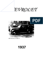 1937 Chevrolet Specifications For Passenger Cars & Trucks