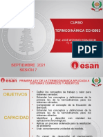 Sesión 7 1ra Ley de La Termodinámica Aplicado A Sistemas Cerrados y Abiertos 2021-II JH