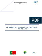 Programa de Cozinha - Formação Continua I