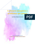 La Basura Inorgánica y Problemas Que Genera