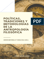 Bertorello y Bili - Políticas Tradiciones y Metodologías de La Antropología Filosófica