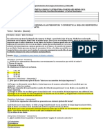 Evaluación Diagnóstica Lengua y Literatura Cuarto Año Medio 2021 CLAVES