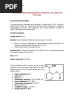 Protocolo Bioanalitico en Tabletas de Ácido Acetilsalicílico 100 MG Liberación Prolongada