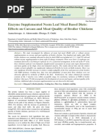 Enzyme Supplemented Neem Leaf Meal Based Diets: Effects On Carcass and Meat Quality of Broiler Chickens