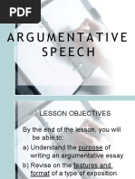 Argumentative Speech