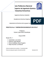 8 Reporte PRÁCTICA No. 8 Obtención de Benzoato de Etilo Eq 1