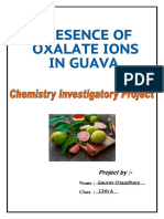 Presence of Oxalative Ions in Guava