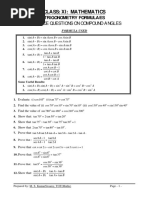 Class Xi Maths Trigonometry Practice Questions 2015 161