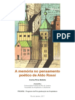 A Memória No Pensamento Poético de Aldo Rossi: Carina Pires Batista