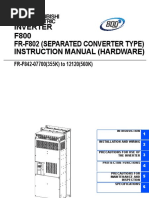 Inverter F800 Instruction Manual (Hardware) : Fr-F802 (Separated Converter Type)