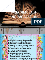 Fili-8-Mga Simulain NG Pagsasalin