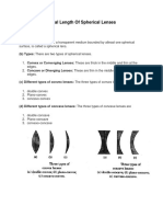 Focal Length of Spherical Lenses