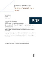 Rapport D'Activité 2019: Les Rapports Du Conseil D'état