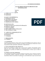 Esquema para La Elaboración de Un Proyecto de Investigación