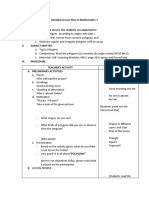 Detailed Lesson Plan in Mathematics 7