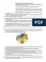 Cuestionario de Repaso para El Examen de Ciencias