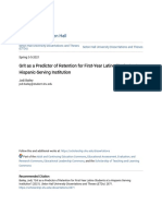 Bailey - Grit As A Predictor of Retention For First-Year Latino Students A