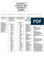 Mapa Conceptual Aplicación de La Gestion en El Campo Profesional en Enfermeria