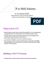 HACCP in Milk Industry: Ankara University, Faculty of Veterinary Medicine Department of Food Hygiene and Technology