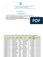 Resultado Primera Fase Admision 2021-Ii