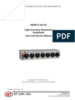 HARS-X and X2 High Accuracy Resistance Substituter User and Service Manual