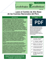 Metodología para El Cambio de Año Base de Las Cuentas Nacionales Del Perú