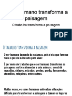 O Ser Humano Transforma A Paisagem (EXEMPLOS)