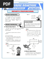 Reparto Proporcional - Ejercicios - 2do Grado