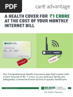 Advantage: A Health Cover For at The Cost of Your Monthly Internet Bill