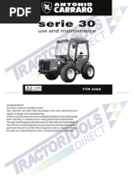 Antonio Carraro TTR4400 Tractors Owners Manual